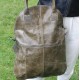 Michele Extra Large Distressed Olive Leather Bag